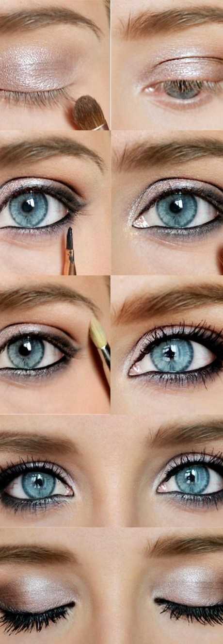 Пошаговые уроки макияжа для голубых глаз