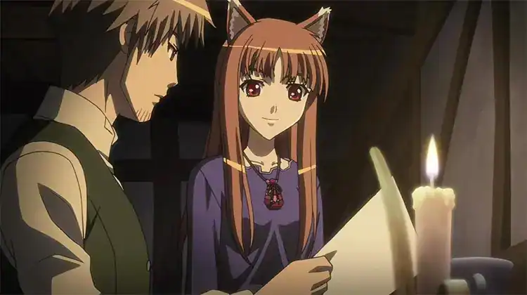 Топ 30 лучших средневековых аниме 26 Ookami to Koushinryou (Spice and Wolf) аниме