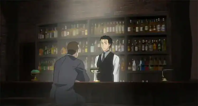 Бармен, готовящий тематический скриншот аниме