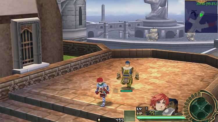 Ys Seven PSP gameplay screenshot