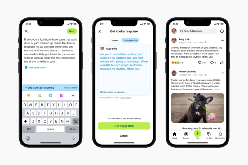 Nextdoor использует генеративный ИИ, чтобы поощрять пользователей "перефразировать" неприязненные сообщения - rdd.media 2023