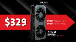 AMD предложит Radeon RX 7600 XT 16 ГБ за $329. В продаже с 24 января - rdd.media 2024